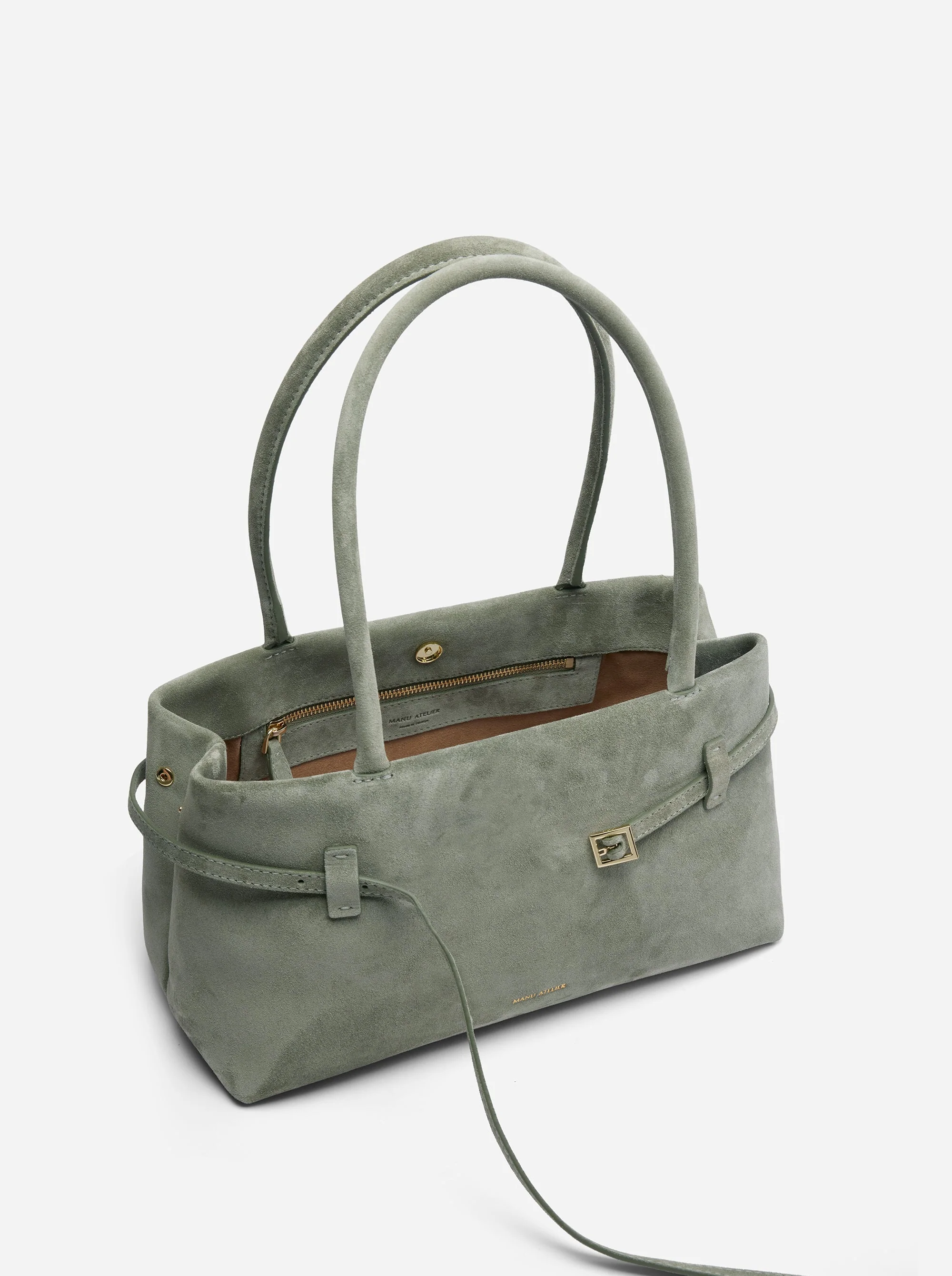 Le Cambon East West Pepe Green Suede - Image 4