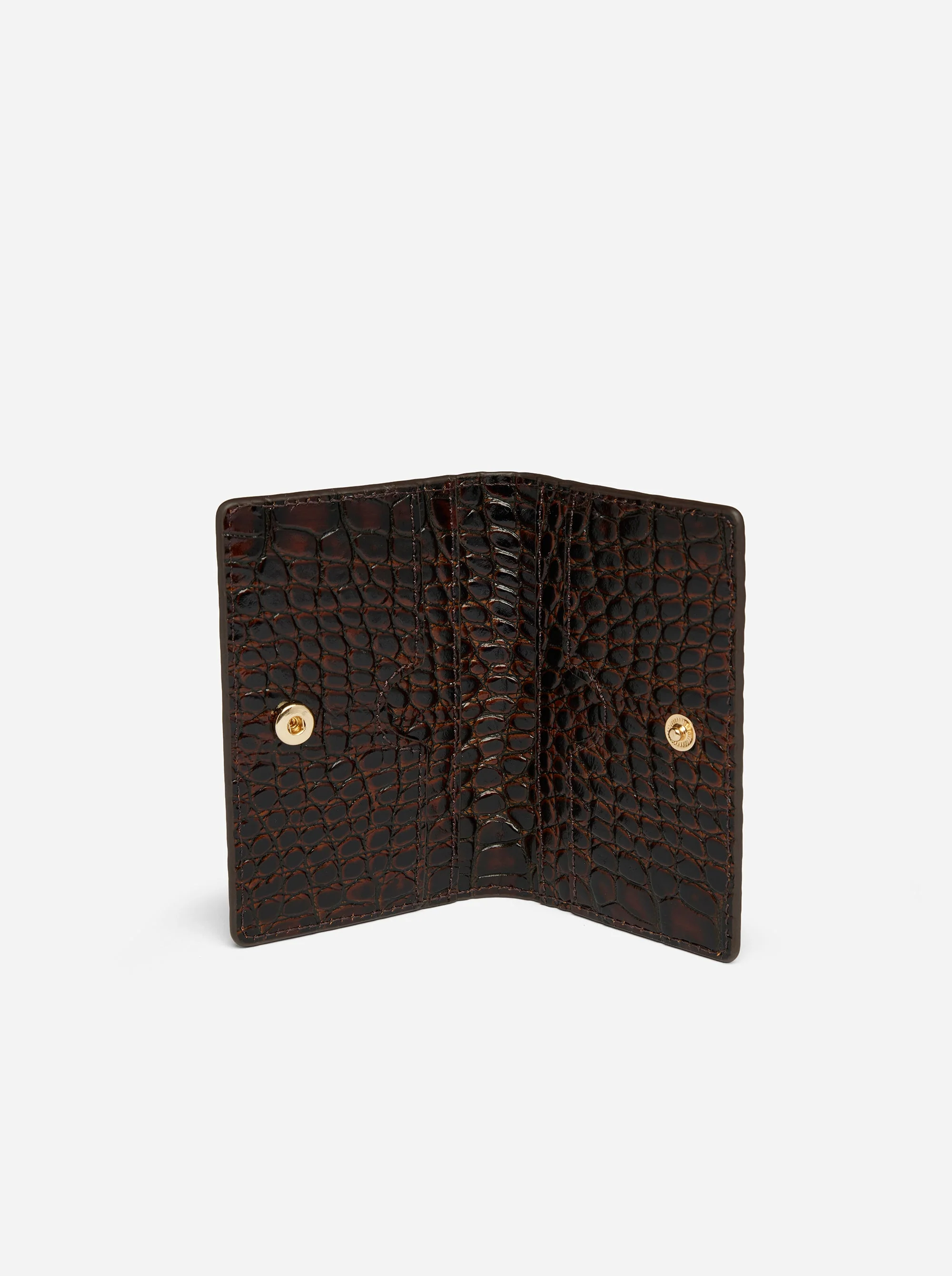 Manu Cardholder Deep Brown Croc - Image 4
