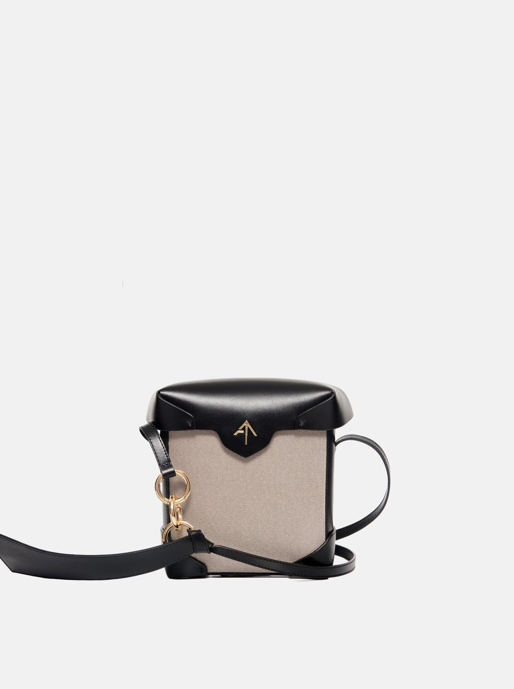 Mini Pristine Beige Canvas & Black